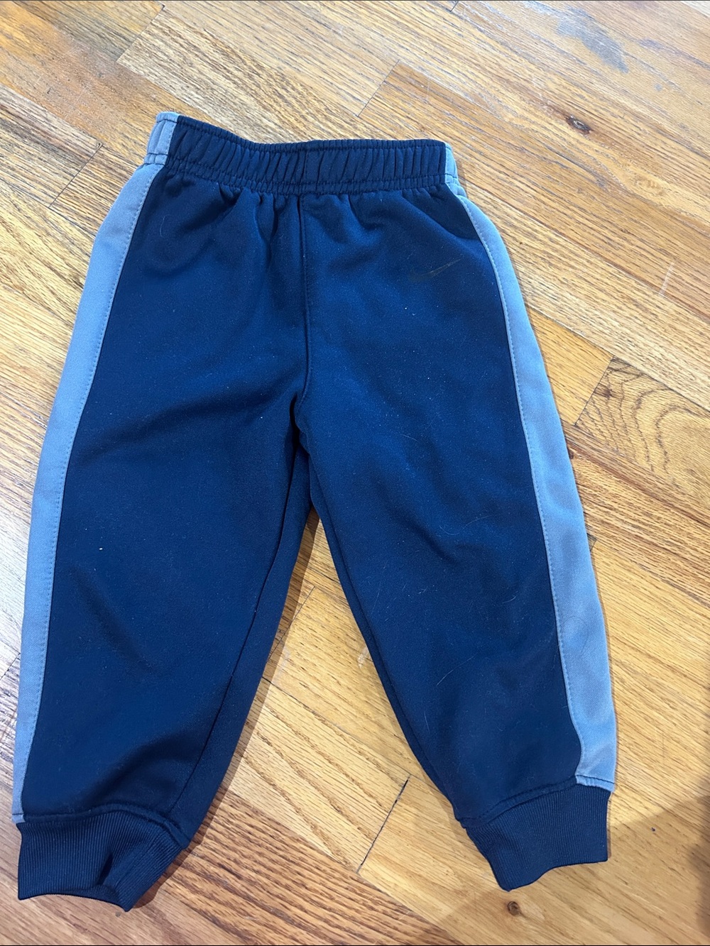 Nike Boys Navy Sweatpants with Gray Side Panels